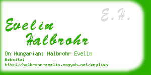 evelin halbrohr business card